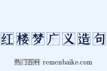 红楼梦广义造句是什么意思的图片